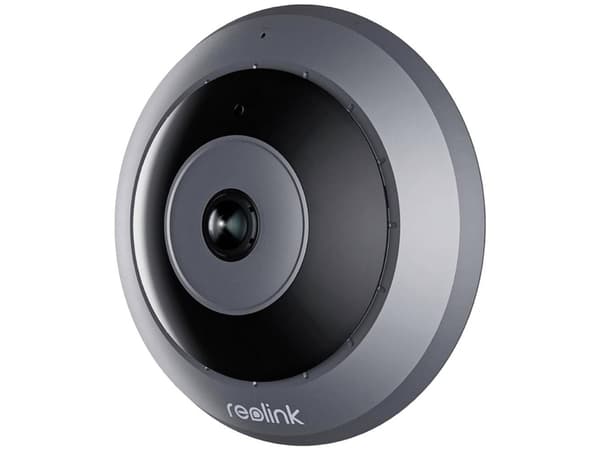 Reolink Fisheye Series P520, IP-turvakamera, sisä- ja ulkokäyttöön, langallinen, Google Assistant, katto/seinä, harmaa, musta