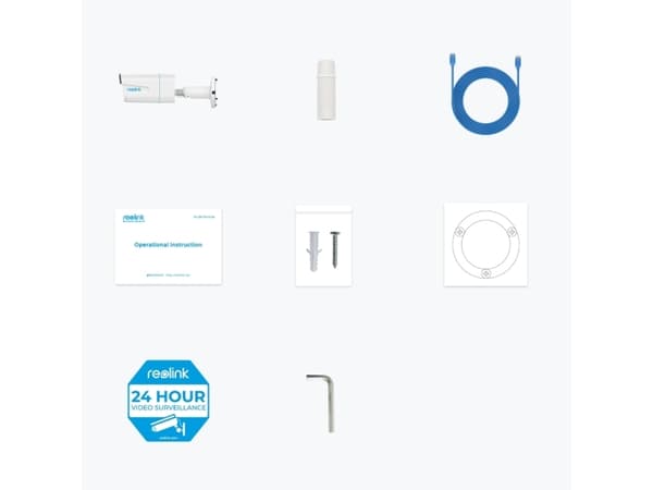 Reolink P430, IP-säkerhetskamera, Inomhus & utomhus, Kabel, Google Assistant, Vägg, Vit