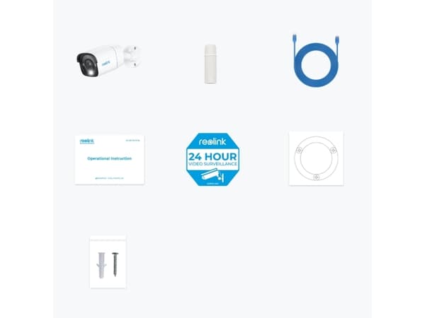 Reolink P330, IP-säkerhetskamera, Inomhus & utomhus, Kabel, Google Assistant, Vägg, Vit