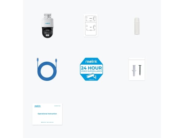 Reolink P830, IP-säkerhetskamera, Inomhus & utomhus, Kabel, Google Assistant, Innertak/vägg, Vit, Svart