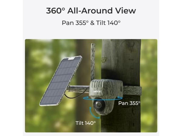 Reolink Go Series G450 + Solar Panel 2, IP-sikkerhetskamera, Utendørs, Ledning & Trådløs, Google Assistant, Utvendig, Tak/Vegg