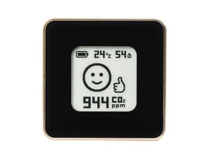SMART HOME AIR QUALITY SENSOR/GOLD/Juodas AIRV-ELEG AIRVALENT