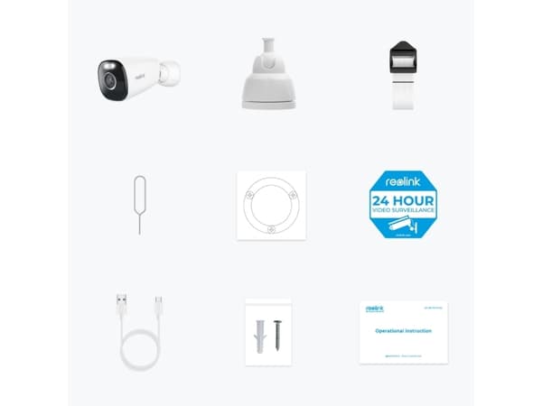 Reolink Argus Series B340, IP-säkerhetskamera, Inomhus & utomhus, Trådlös, Google Assistant, 6500 K, Vägg