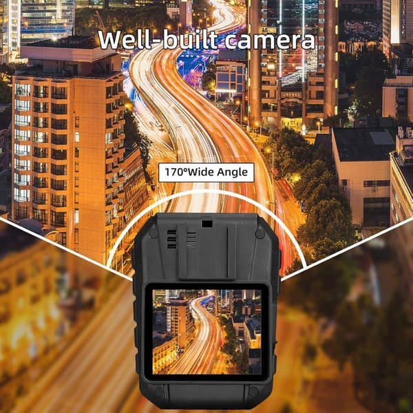 Retevis RT77B Kroppskamera, ljud 4K, 4000mAh, Minne 32 GB, skärm 2 tum, Nattvision, med ljud- och videoinspelning