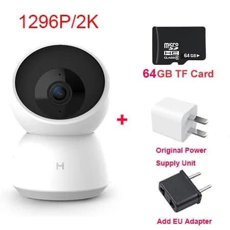 Smart IP Kamera, WiFi Forbindelse, Natvision, 2K tilføj EU64G