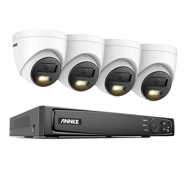 IP Sikkerhedskamera, Menneske Køretøjsdetektion, Poe CCTV, Ingen, 8CH 4 stk Kits I51EM