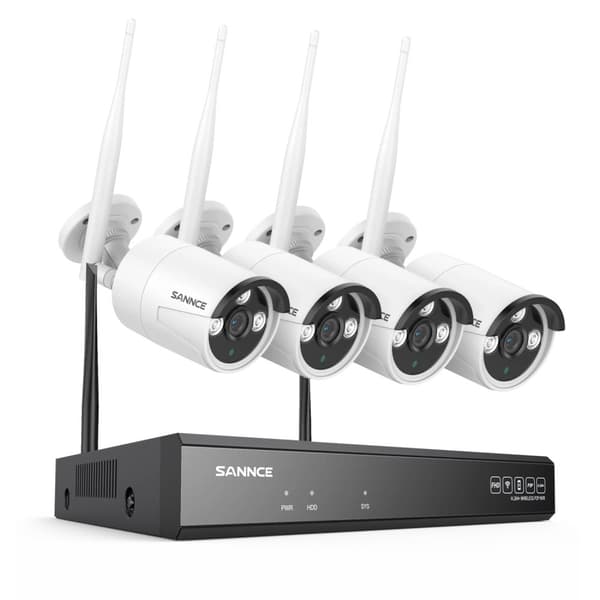 Trådløst NVR CCTV-system, 5MP IP-kamera, Natvision, Ingen, 8CH NVR 4 stk Kits