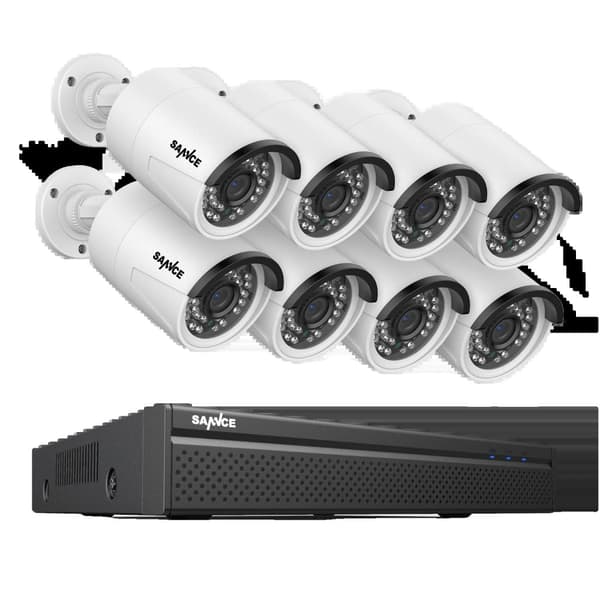 Sikkerhedssystem, 8MP HD opløsning, natvisionsteknologi, 2T, 5MP NVR Kit