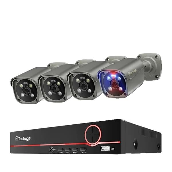 PoE Kamera System, 4K Opløsning, AI Ansigtsgenkendelse, , None, 8CH NVR- 2 Cameras 1T 2