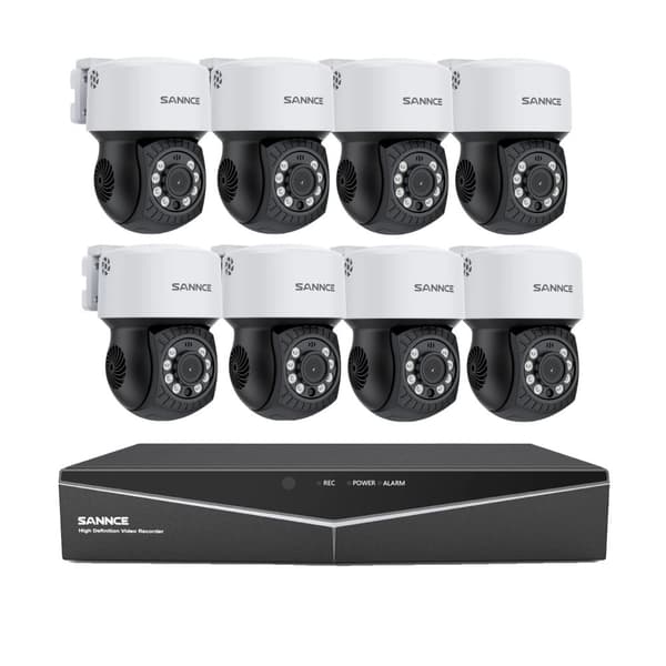 Sikkerhedskamera, 2MP opløsning, natvision, 2T, 8CH DVR 8Pcs Kts