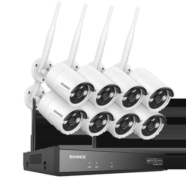 Sikkerhedskamera, 5MP opløsning, natvision, 4T, 8CH NVR 4Pcs Kits