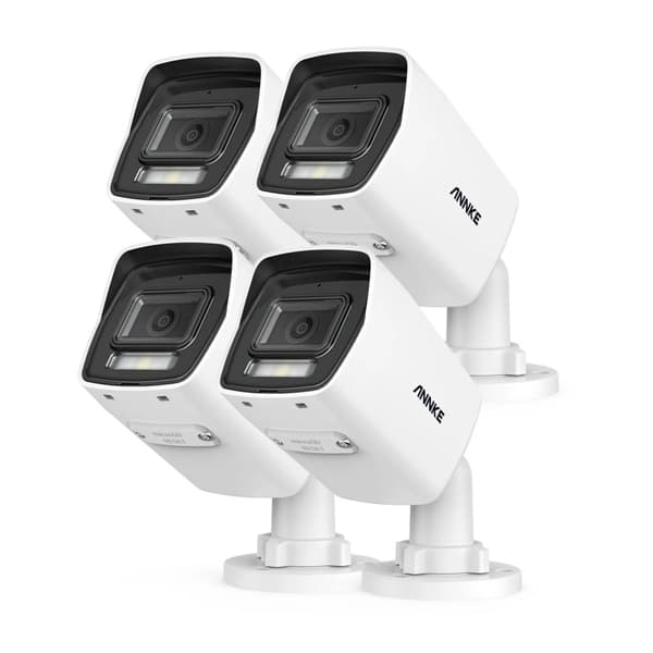 Sikkerhedskamera, 12MP HD Opløsning, Menneskelig Køretøjsdetektion, 4PCS