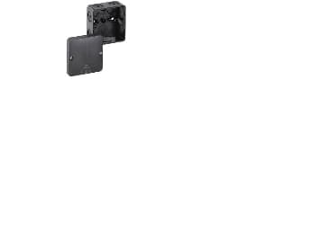 Spelsberg Abox-i 025-L/sw installation box, IP65, (D x S x W) 80 x 80 x 52 mm, black, 1 pc.