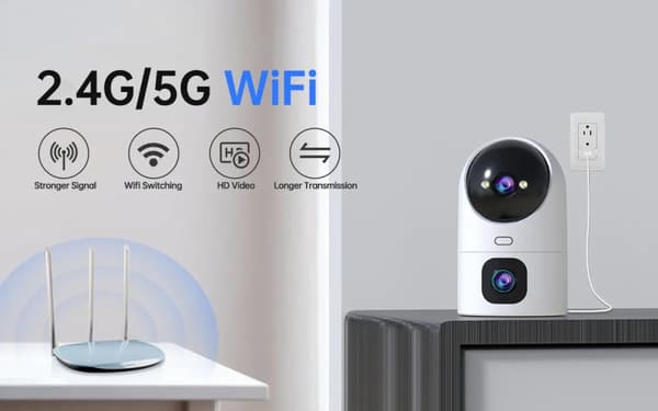 Valvontakamera 4K WiFi Dual Lens