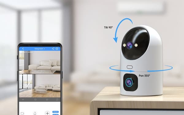 Valvontakamera 4K WiFi Dual Lens