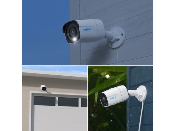 Reolink P340 - Nettverksovervåkingskamera - kule - utendørs - værbestandig - farge (Dag og natt) - 12 MP - 4512 x 2512 - lyd - LAN 10/100 - H.265 - D