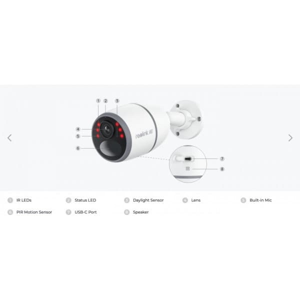 Reolink Go Ultra -valvontakamera 4G/LTE-yhteydellä, USB-C