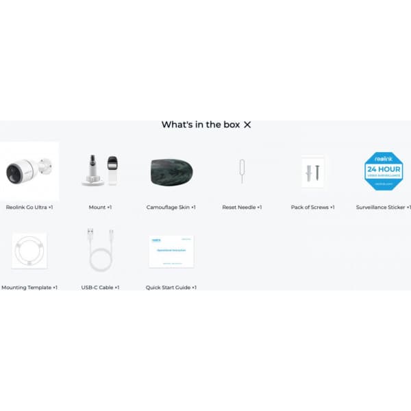 Reolink Go Ultra -valvontakamera 4G/LTE-yhteydellä, USB-C
