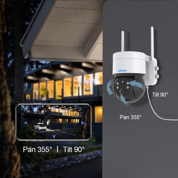 Valvontakamera ESCAM 2MP WiFi Solar
