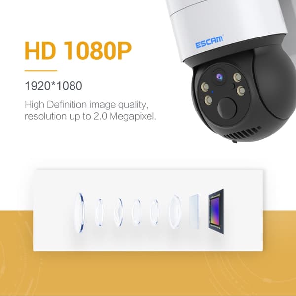 Valvontakamera ESCAM 2MP WiFi Solar