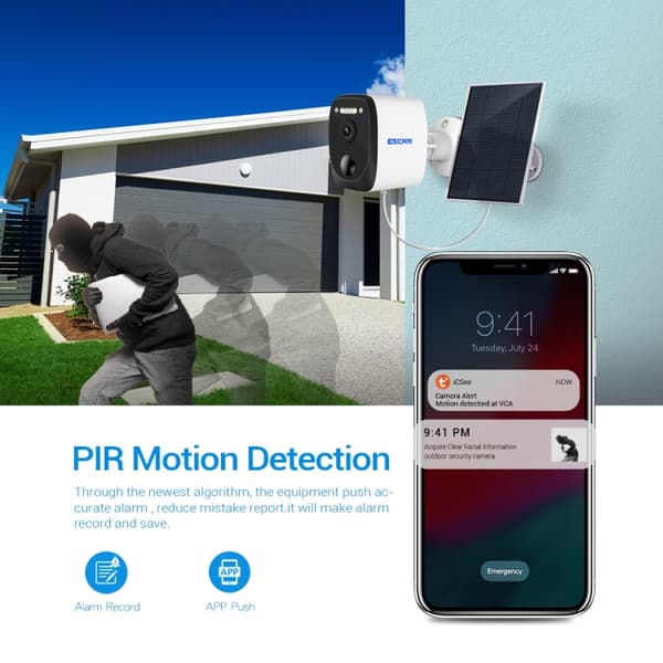 Valvontakamera ESCAM 3MP WIFI Solar