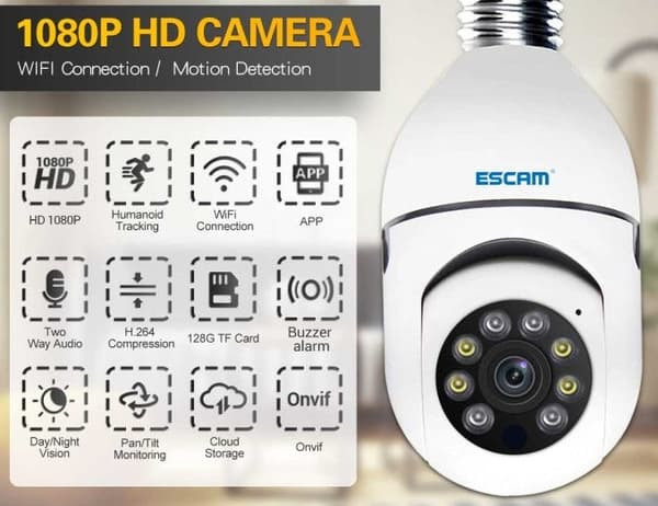 Valvontakamera ESCAM 1080P WiFi
