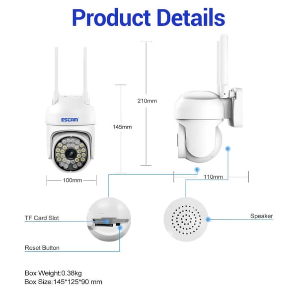Valvontakamera ESCAM 2MP HD WiFi