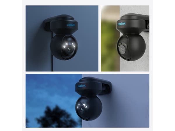 Reolink E Series E540-B, IP-sikkerhetskamera, Inne & Ute, Ledning & Trådløs, Google Assistant, Tak, Sort