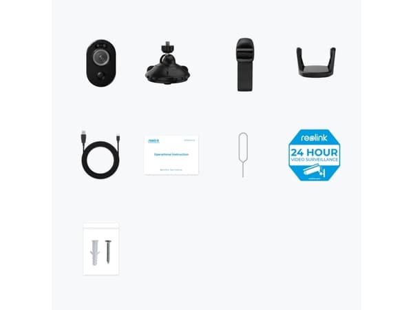 Reolink Argus Series B330-B, IP-sikkerhetskamera, Inne & Ute, Trådløs, Amazon Alexa & Google Assistant, 6500 K, Vegg