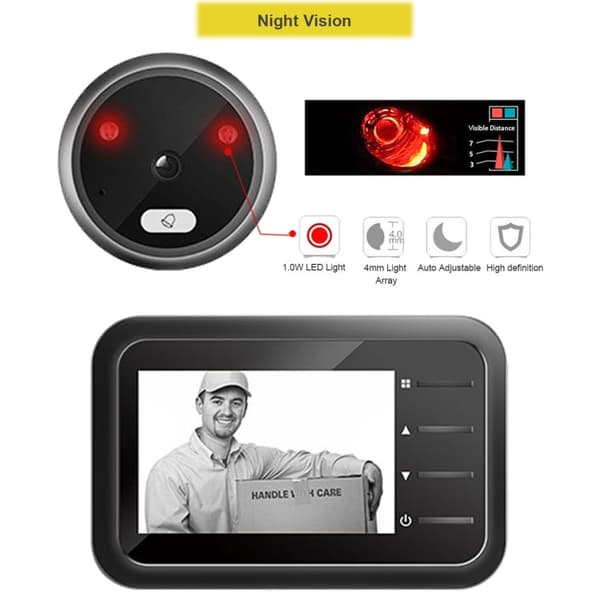 Digitaalinen Ovisilmä Ovikello 2.4" TFT LCD
