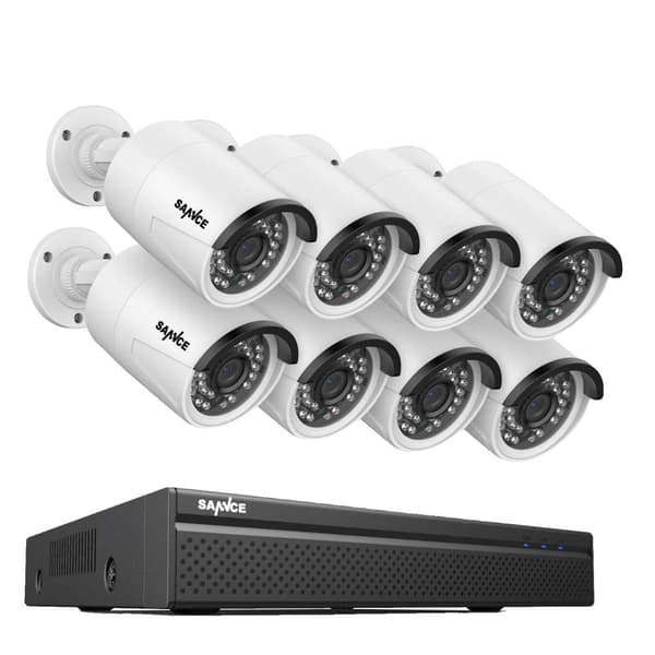 Valvontakamerajärjestelmä, 5MP/3MP resoluutio, IP66-vesitiivis, 8 kpl 3MP, Ei mitään