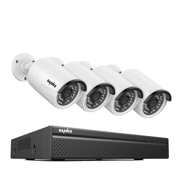 Övervakningssystem med CCTV, 5MP/3MP upplösning, IP66 vattentät, 8 st 3MP, Ingen