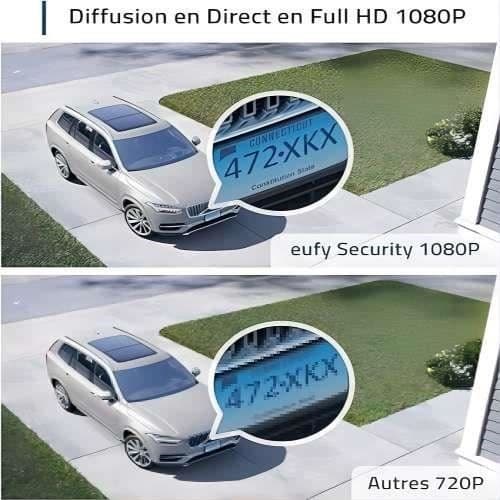 EUFY - 2 övervakningskameror + 1 bas - EufyCam2C
