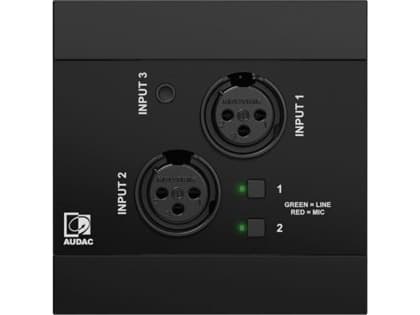 Audac AUDAC NWP320/B Ingångspanel för nätverksljud - 2 x XLR + 3,5 mm jack + BT (4 CH) Svart version
