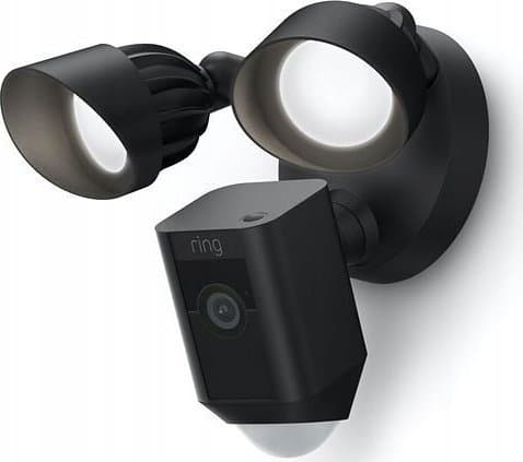 Ring Floodlight Cam Wired Plus - Verkkovalvontakamera - ulkona - säänkestävä - väri (päivä/yö) - 1080p - ääni - langaton - WiFi - AC 120/230 V