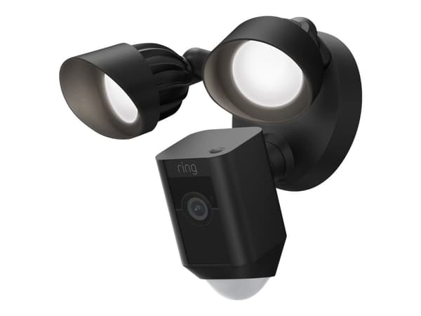 Ring Floodlight Cam Wired Plus - Verkkovalvontakamera - ulkona - säänkestävä - väri (päivä/yö) - 1080p - ääni - langaton - WiFi - AC 120/230 V