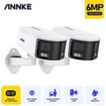 Miniatyrbillede 2 af 2: Dobbeltlinse 6MP PoE Sikkerhedskamera, 180° Udsigt, Natvision, AI Bevægelsesdetektion,6MP 2STK I51DX