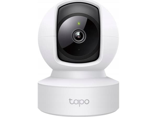 TP-Link Tapo C202, IP-säkerhetskamera, inomhus, Trådlös, Bord/tak, Svart, Vit, Sfärisk