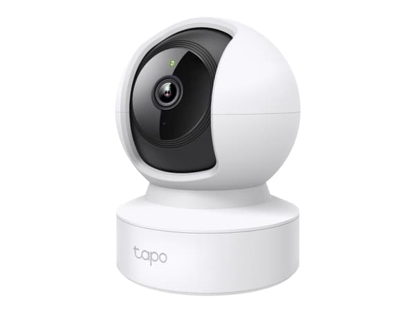 TP-Link Tapo C202, IP-säkerhetskamera, inomhus, Trådlös, Bord/tak, Svart, Vit, Sfärisk