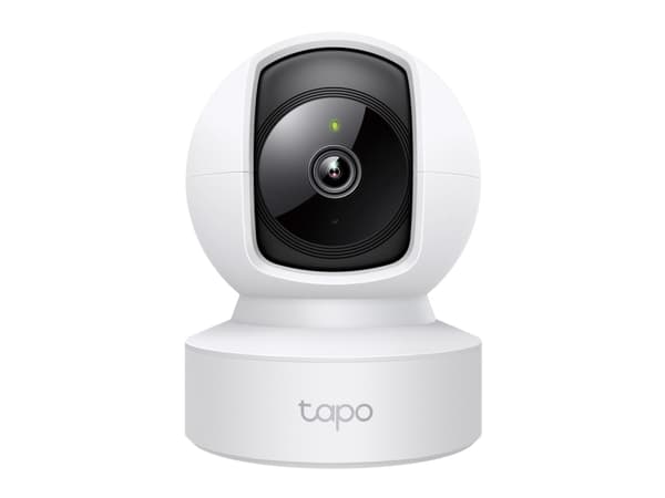 TP-Link Tapo C202, IP-sikkerhetskamera, Innendørs, Trådløs, Skrivebord/tak, Sort, Hvit, Sfærisk Sort, Hvit