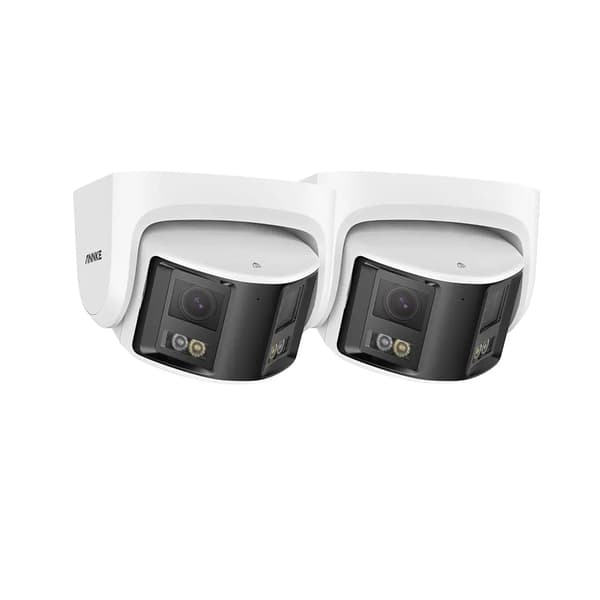 4K Säkerhetskamera, AI-människodetektering, 180° bredvinkelstäckning,2 st I91DW