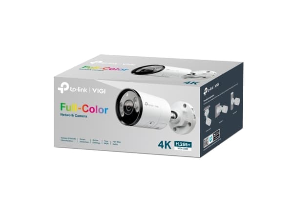 TP-Link VIGI C385, IP-sikkerhetskamera, Utendørs, Koblet med ledninger (ikke trådløs), 120 dB, CE, NTRA, VCCI, KC, BSMI, FCC, IC, Vegg