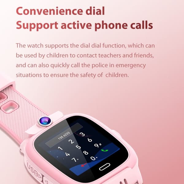 Kellopuhelin lapsille 1.44" 4G (Pink)
