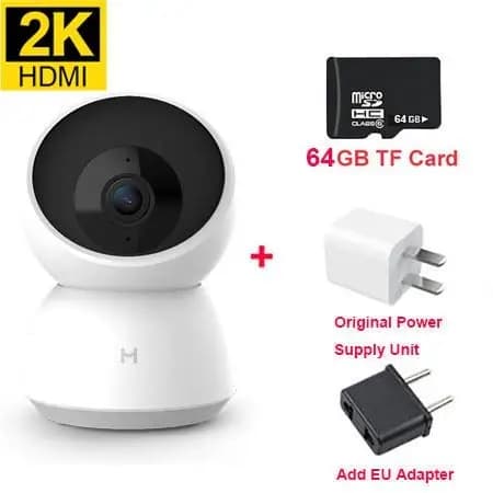 Smart IP-kamera, 360° panoramavy, infraröd nattsyn.,2K lägg till EU64G