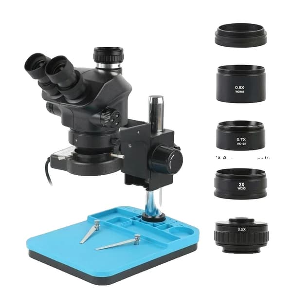 4K Stereotrinokulaarimikroskooppi, 7x-50x suurennos, 48MP anturi, HDMI/USB-ulostulo,HDMI VGA Type-cHDMI VGA Tyyppi-c