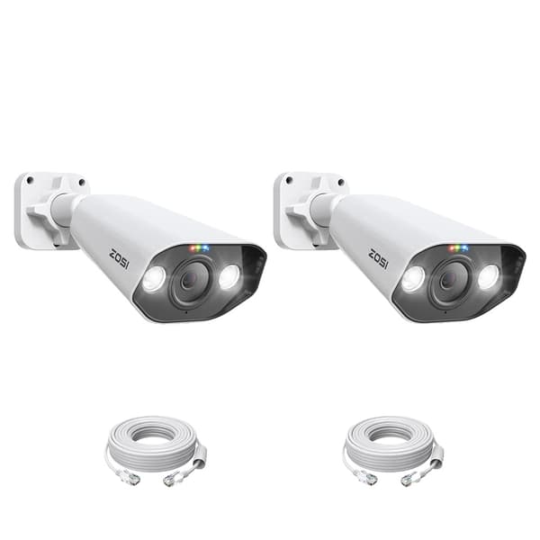 4K Poe Säkerhetskamera, 8MP Ultra HD, Nattvisionslägen,4 stycken 8MP-kameror 2PCS 8MP Cameras