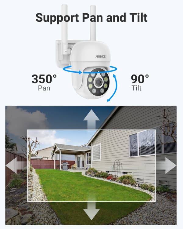 5MP WiFi PT-kamera, tvåvägsljud, färgnattsvision