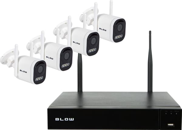 Blow WiFi overvåkingsopptaker Blow 4x5MP med 1TB disk BL-W5BP4