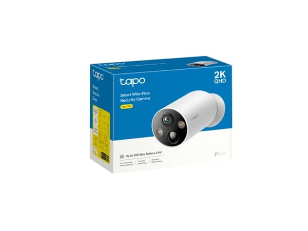 TP-Link Tapo C425, IP-sikkerhetskamera, Utendørs, Trådløs, Tak/Vegg, Hvit, Kule (form)
