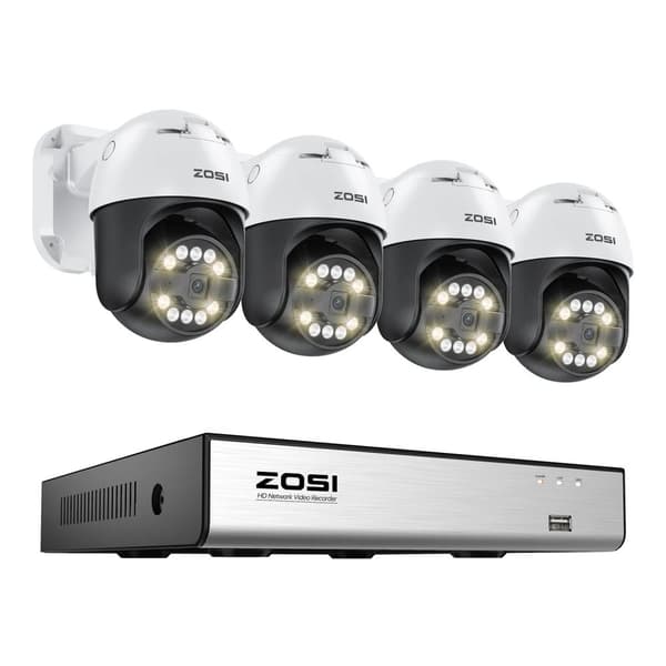 ZOSI Sikkerhedskamerasystem, 5MP opløsning, AI-detektionsfunktioner,2 stk. 5MP kameraer, ToT